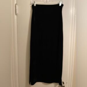 Delia’s Black Velvet Maxi Length Double Side Slits Size Medium